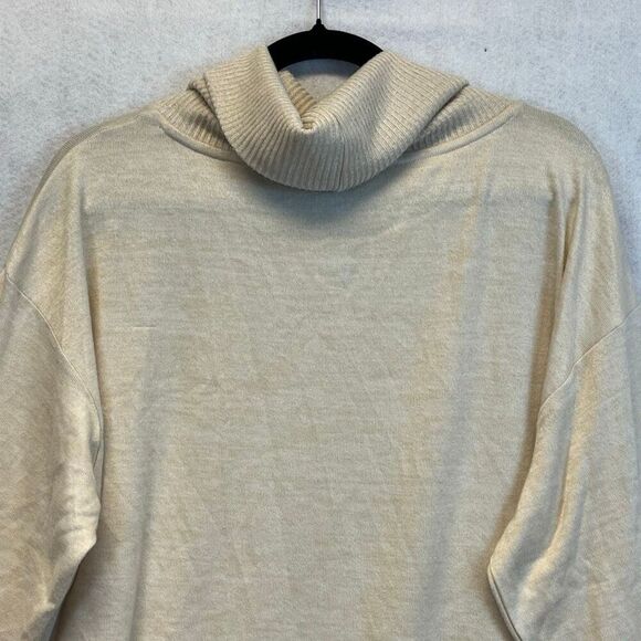 NWT ST. JOHN’S BAY Women’s Tunic Top XL Beige Long Sleeve Cowl Neck Curved Hem - Picture 12 of 15
